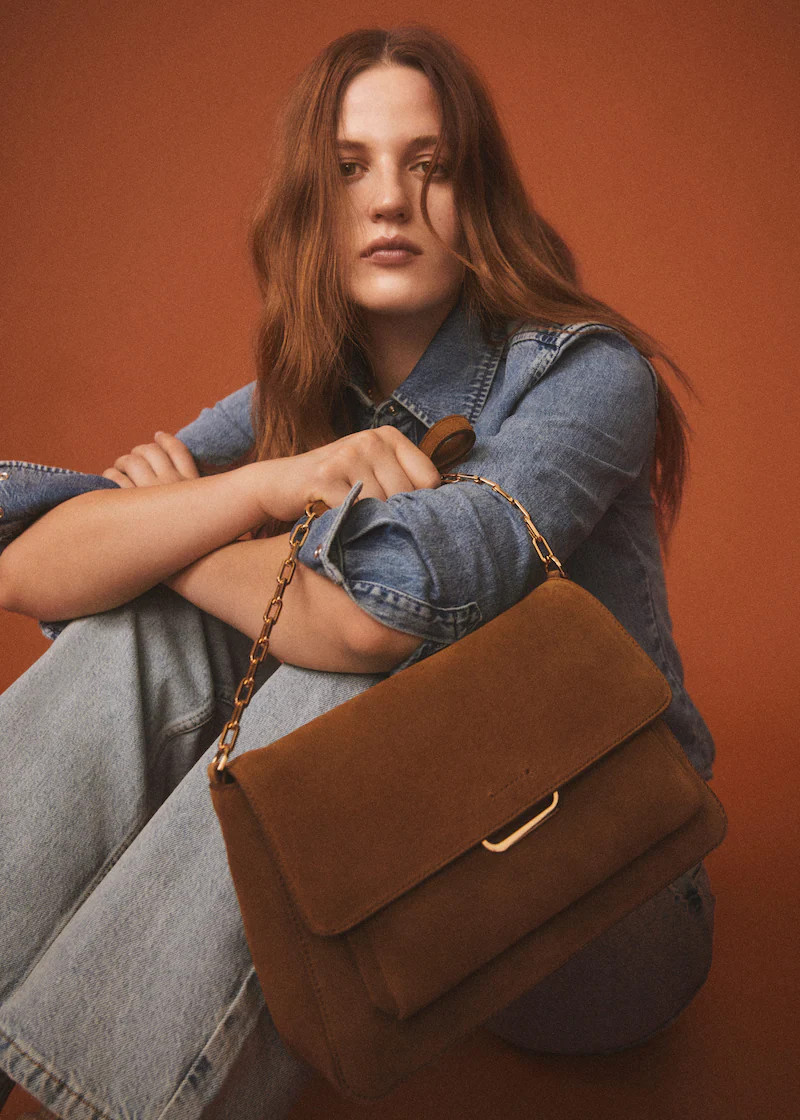 Flap leather bag | MANGO (US)