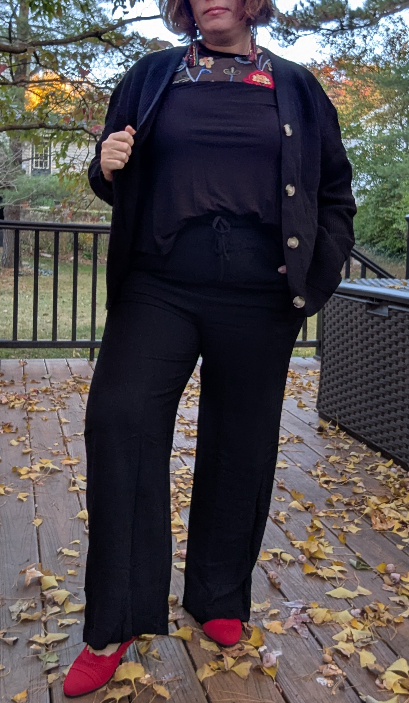 top sized down. sweater sized down, pants follow chart, shoes tts 

 #LTKMidsize #LTKPetite #LTKWorkwear