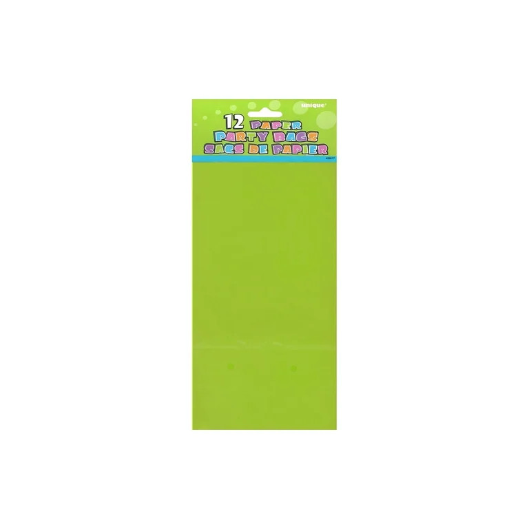 Unique Paper Party Bag 10x5" Lime Green 12pc | Walmart (US)