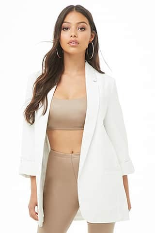 Longline Open-Front Blazer | Forever 21 (US)