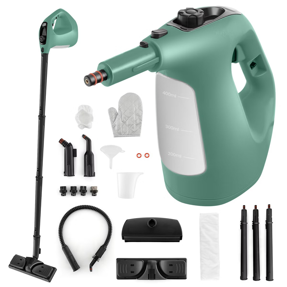 Costway 1400W Multipurpose Handheld Steam Cleaner Steam Mop with 14 Accessories Blue/Green | Target