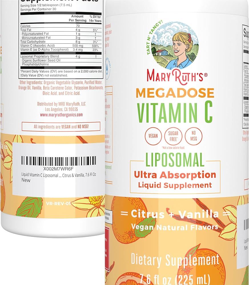 MaryRuth's Vitamin Liposomal for Women and Men | 500mg Vitamin C Liquid | Sugar Free | Immune Sup... | Amazon (US)
