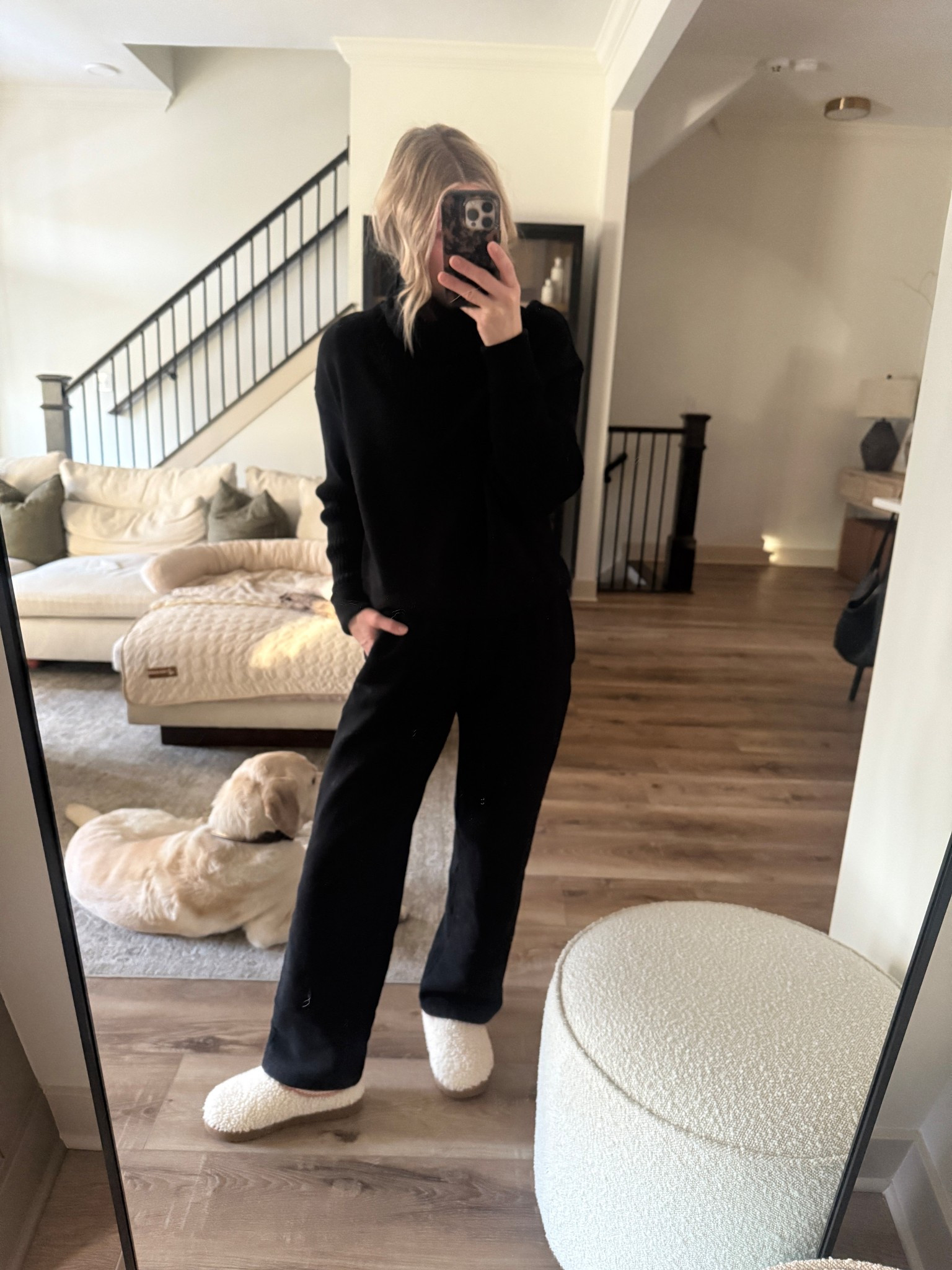 Wearing small sweatshirt, small
long sleeve, small pants, XS leggings under, socks/slippers tts

#LTKFindsUnder100 #LTKFindsUnder50 #LTKOver40