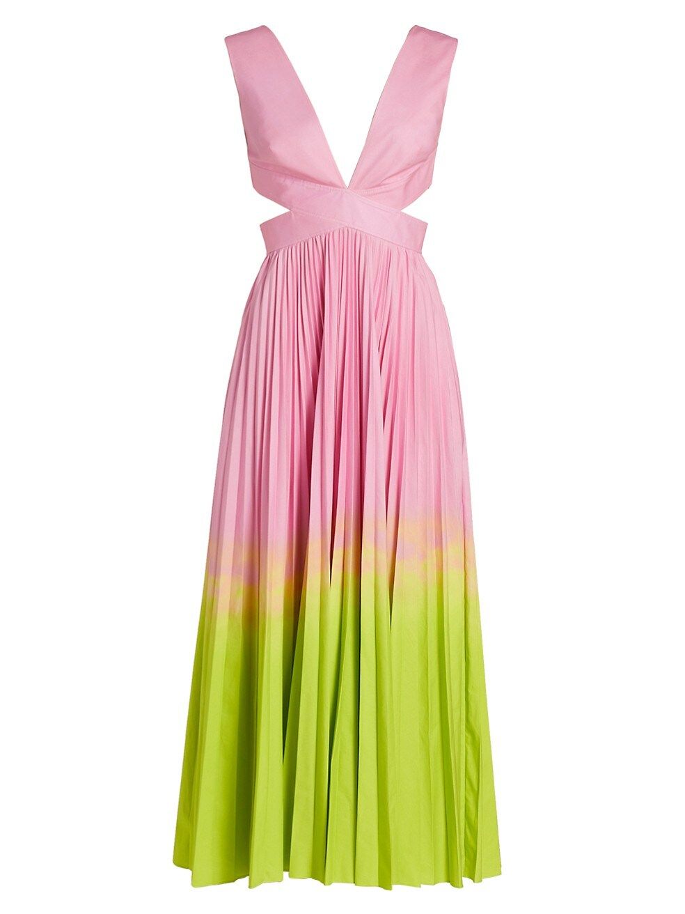 Colorblocked Cut-Out Midi-Dress | Saks Fifth Avenue