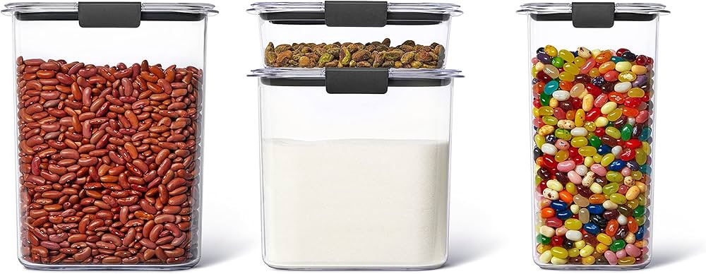 Rubbermaid Brilliance BPA Free Food Storage Containers with Lids, Airtight, Stain Resistant, Dish... | Amazon (US)