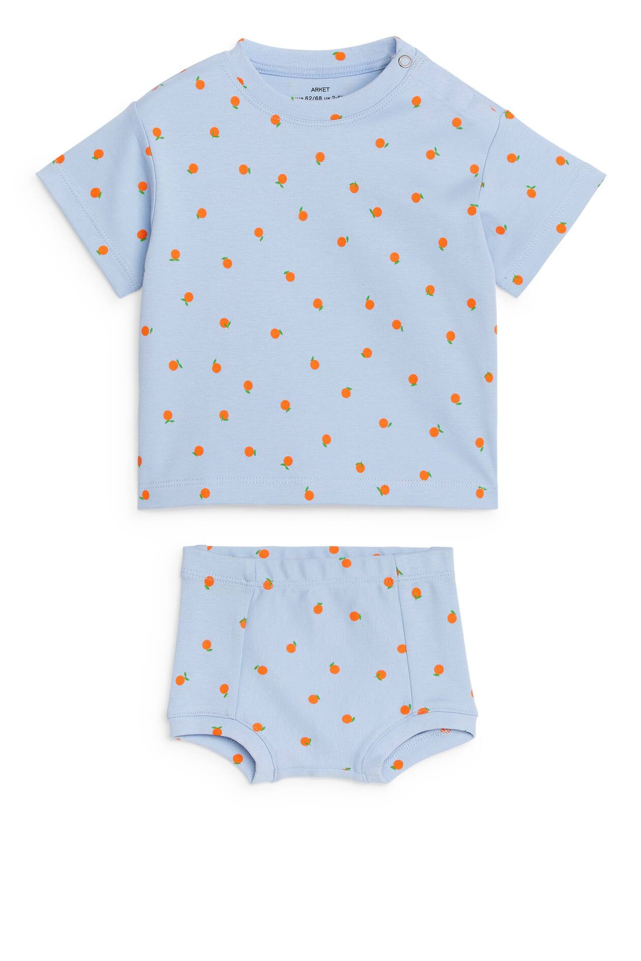 Set aus Baumwolle - Kurzarm - Hellblau/Orange - Kids | H&M AT | H&M (DE, AT, CH, NL, FI)