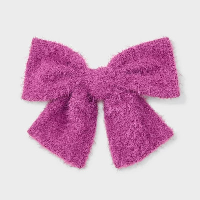 Fuzzy Bow Hair Barrette - Universal Thread™ Purple | Target