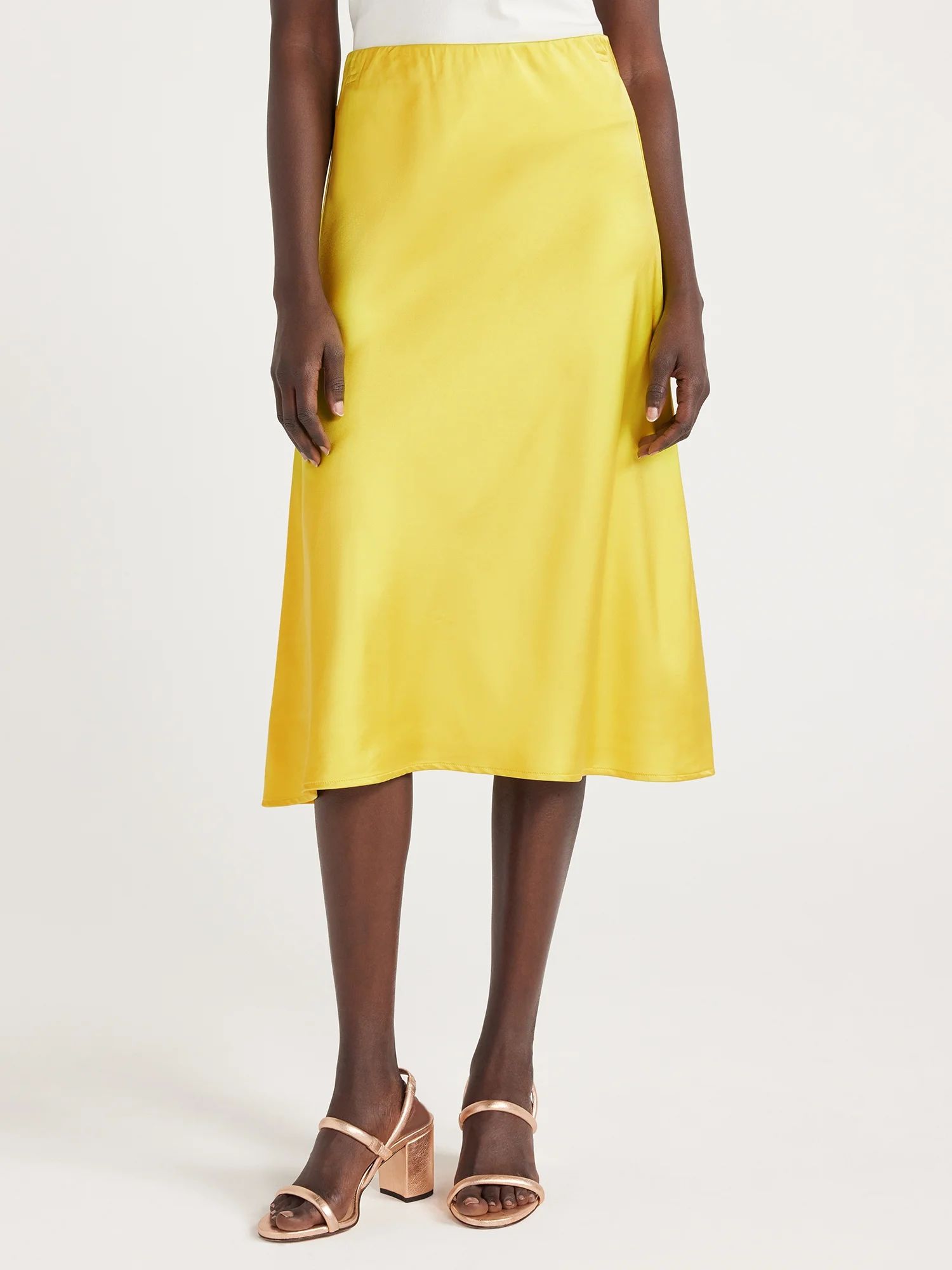 Free Assembly Women's Bias Slip Midi Skirt, Sizes XS-XXXL | Walmart (US)