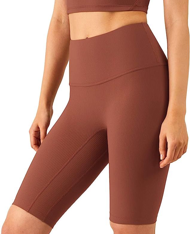 altiland Full Power High Waisted Yoga Biker Shorts for Women Athletic Workout Running Gym Exercise S | Amazon (US)