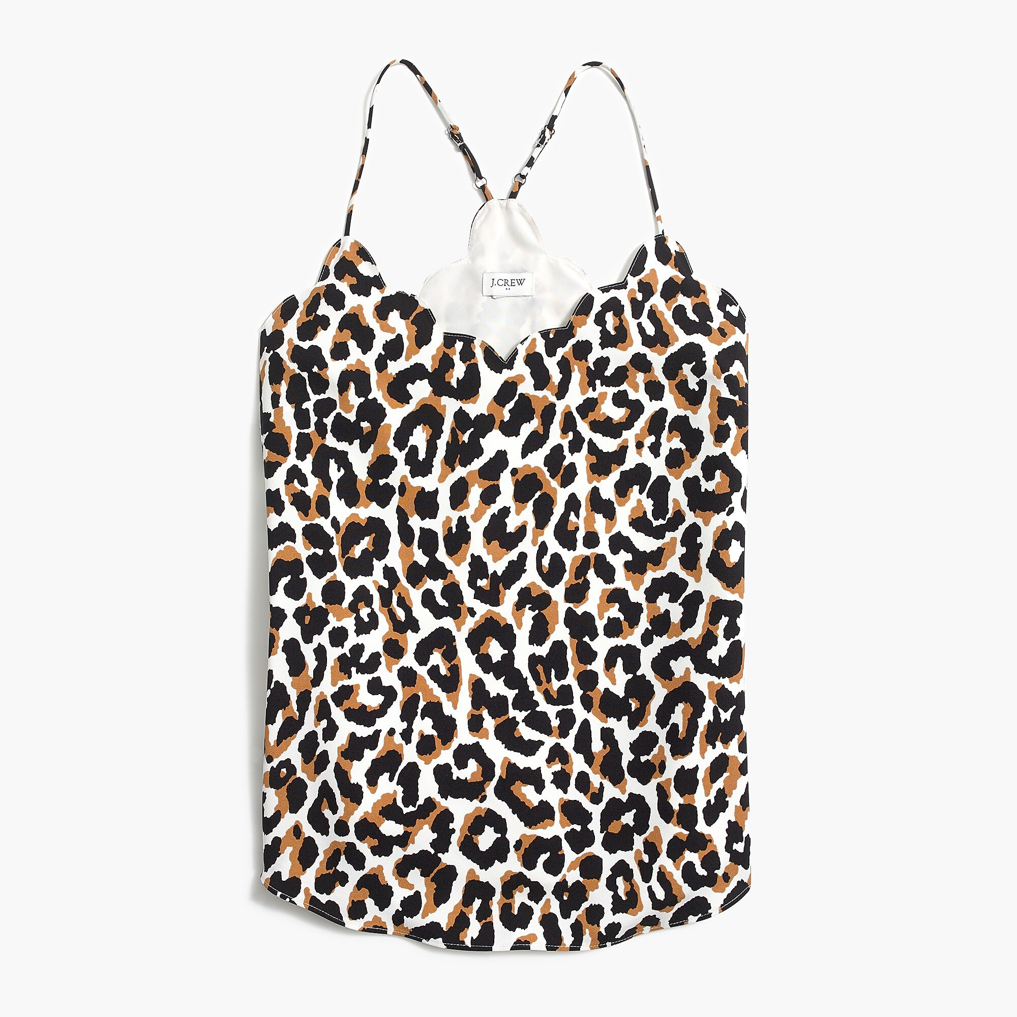 Leopard scalloped cami top | J.Crew Factory