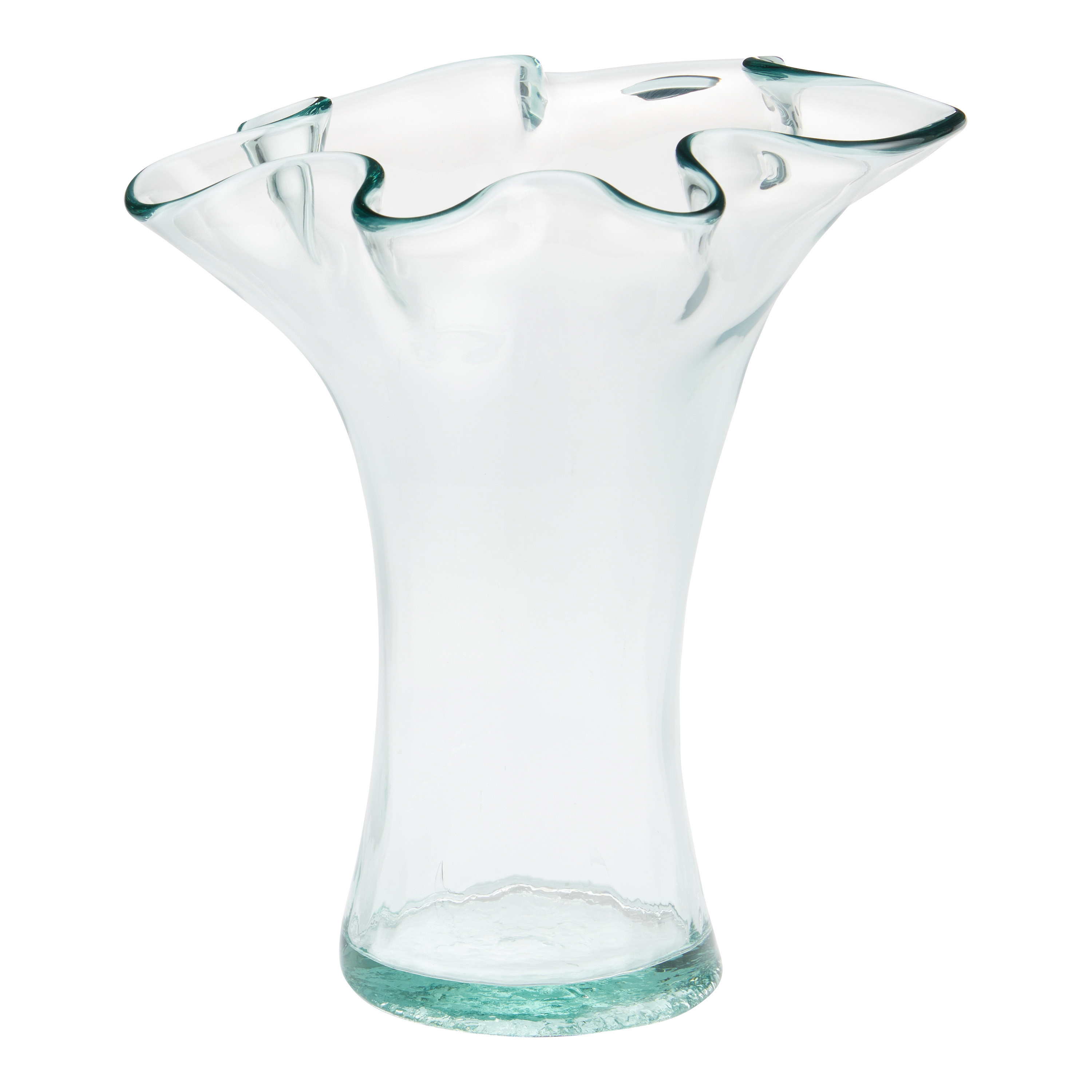 Clear Ruffle Glass Vase | World Market