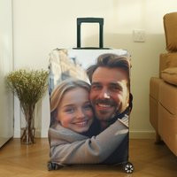 Personalized Photo Luggage Cover, Custom Picture Travel Suitcase Cover, Fun Covers, Unique Gift, Honeymoon Gift, Anniversary Gift | Etsy (US)