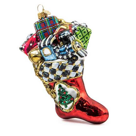Glass Ornament - Plentiful Stocking | MacKenzie-Childs