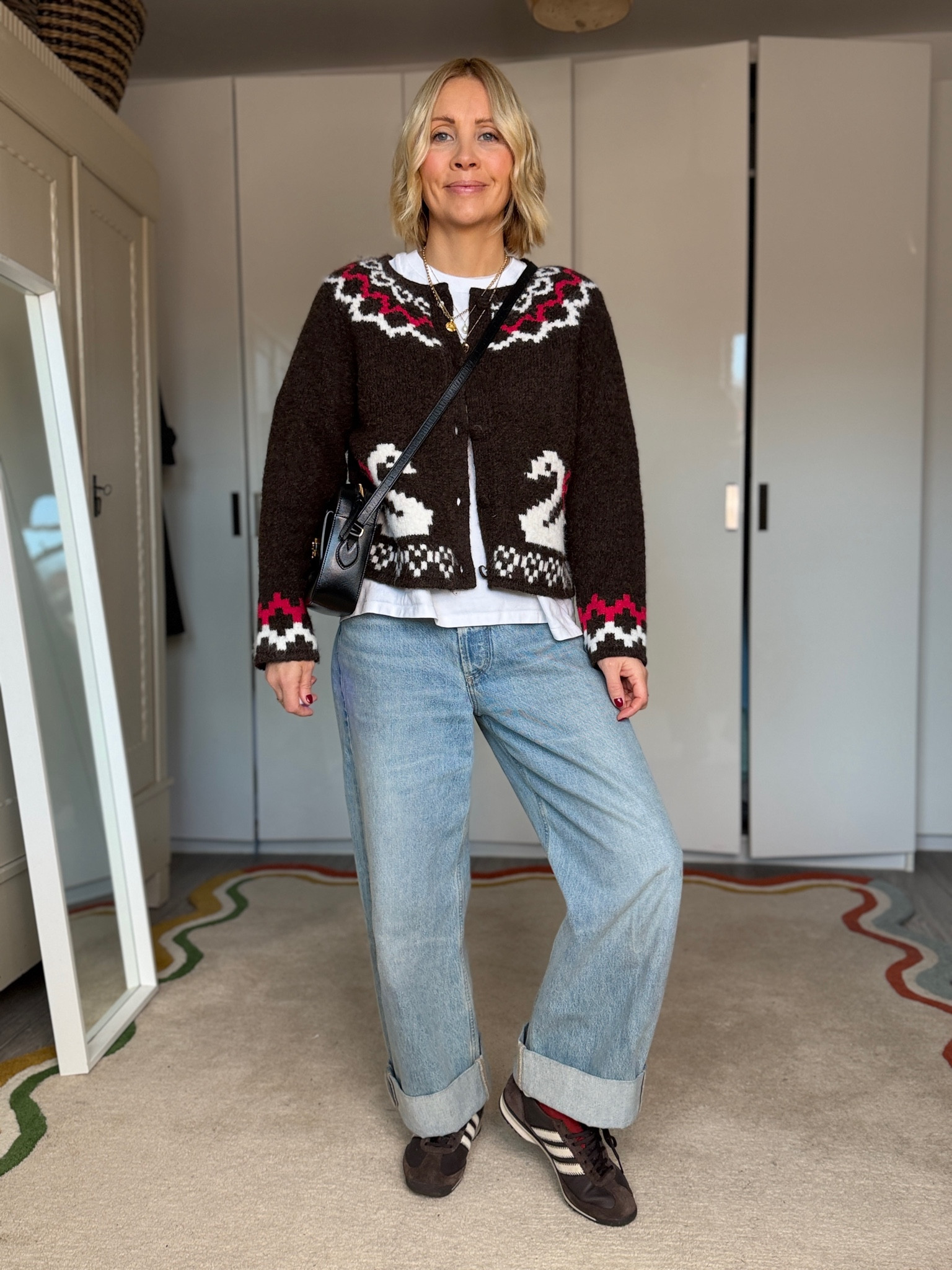 Wearing a size medium in the cardigan 

#LTKfestive #LTKwinter #LTKuk