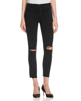 J Brand Low Rise Skinny Jeans in Black Mercy - 100% Bloomingdale's Exclusive | Bloomingdale's (US)