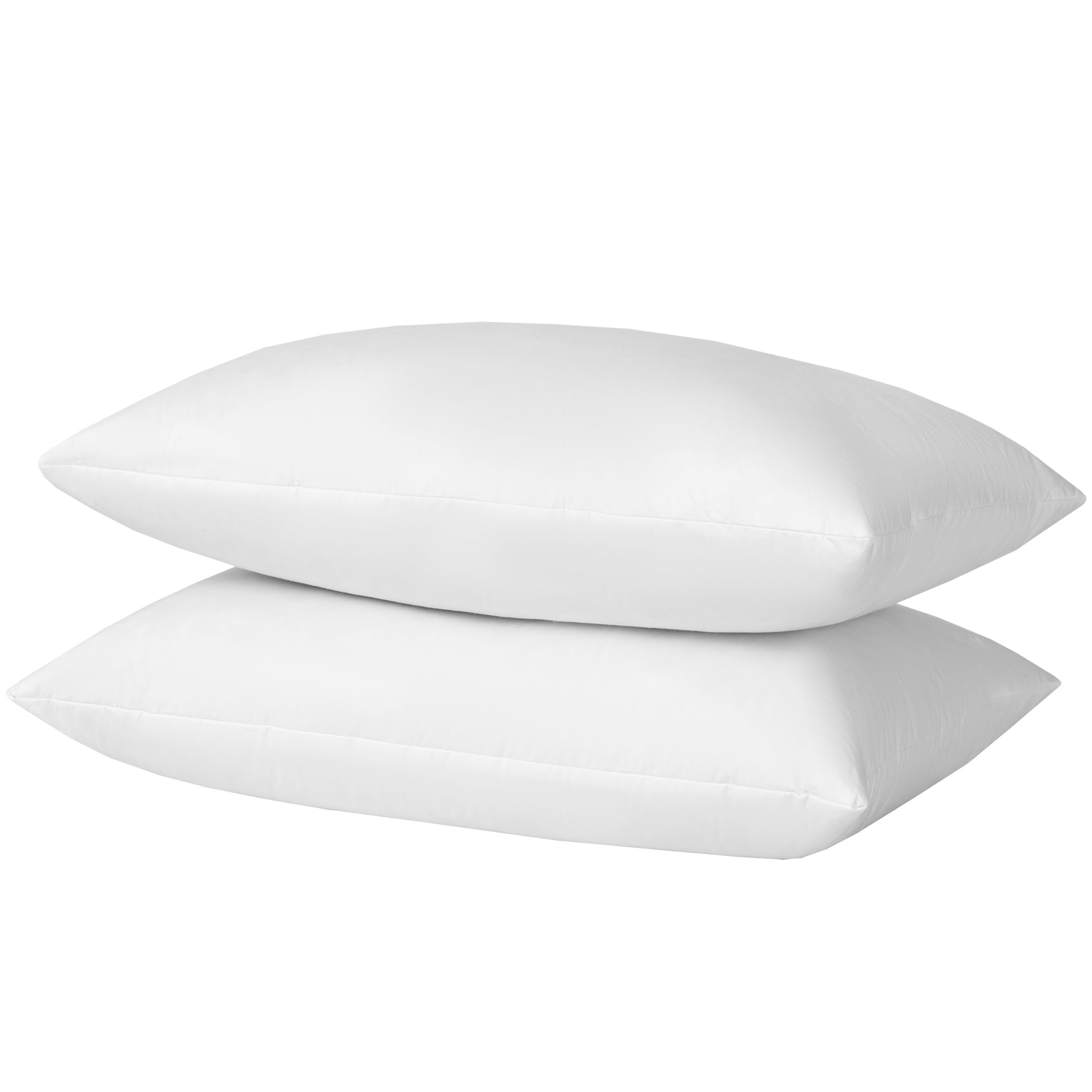16X26 Oblong Feather & Down Pillow Insert, 100% Cotton Fabric, Set of 2, White | Amazon (US)