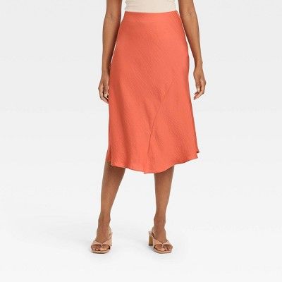 Women's High-Rise Midi Slip Skirt - A New Day™ | Target