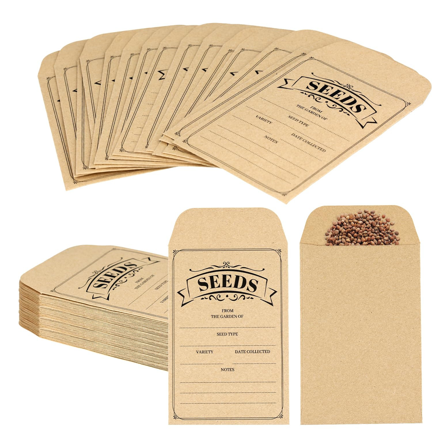 50pcs Seed Envelopes, 3.1x4.7 Inch Resealable Self-Adhesive Seed Packets Seed Storage Envelopes K... | Amazon (CA)