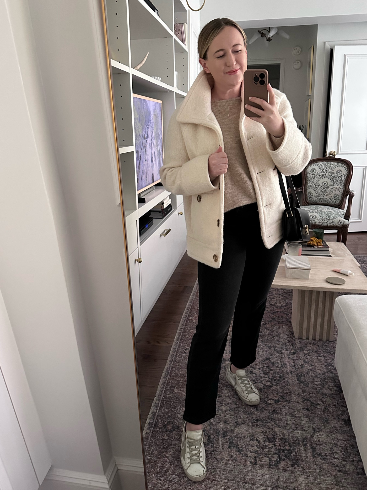 Sézane Leo coat (6)
Sézane Gaspard sweater (M)
AYR jeans (28)
Golden goose sneakers
Fall outfit 

#LTKSeasonal