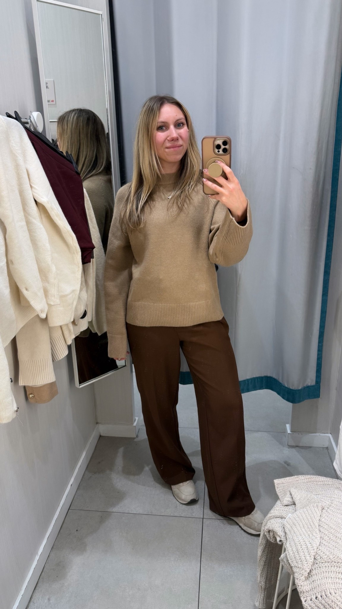These brown trousers and neutral sweater are perfect for work or a weekend fit. Wearing a small in both

#LTKSeasonal #LTKWorkwear #LTKStyleTip