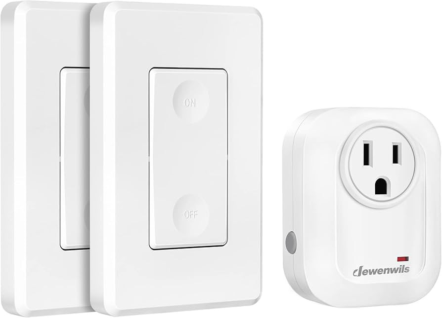 DEWENWILS Wireless Remote Wall Switch and Outlet, No Wiring Plug in On Off Power Switch, Expandab... | Amazon (US)