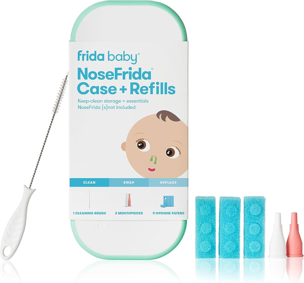 Frida Baby NoseFrida Case + Refills, Cleaning and Storage for Doctor-Recommended NoseFrida The Sn... | Amazon (US)