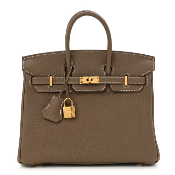 Togo Birkin 25 Etoupe | FASHIONPHILE (US)