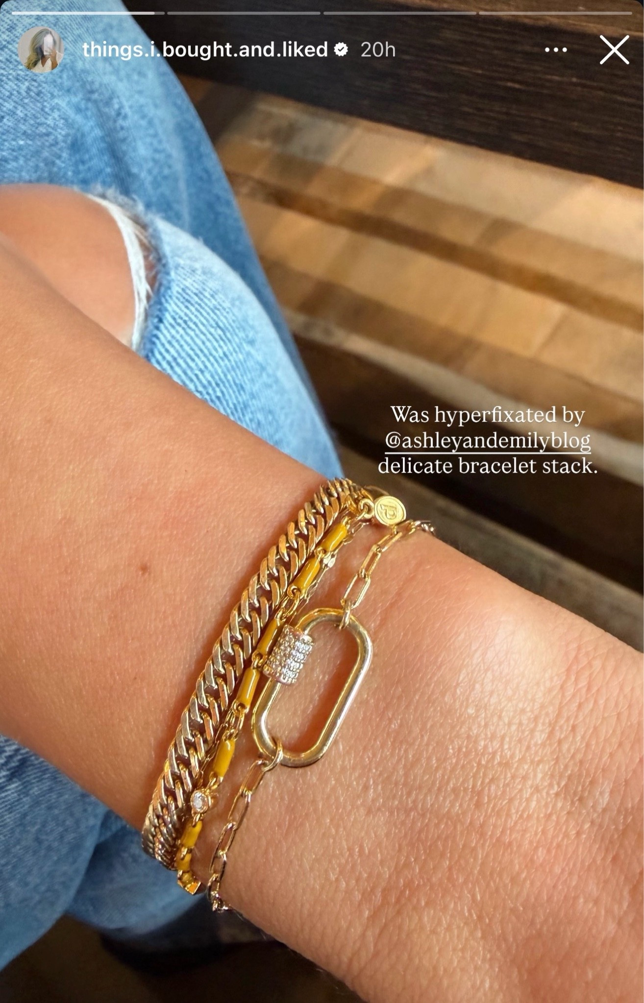 biggest compliment of my life. i get a medium in all the miranda frye bracelets!