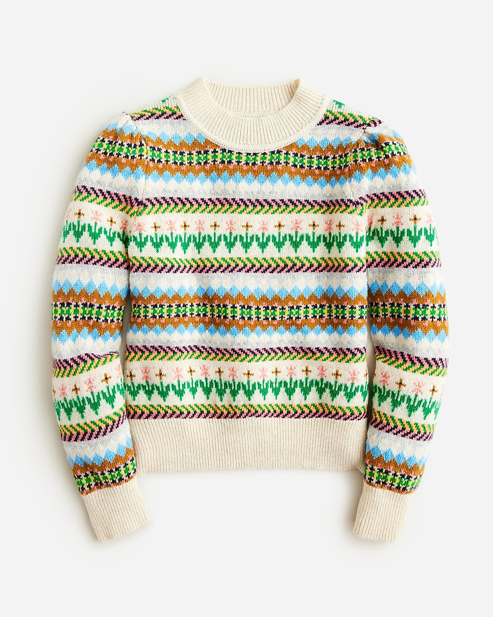 Girls' floral Fair Isle sweater | J. Crew US