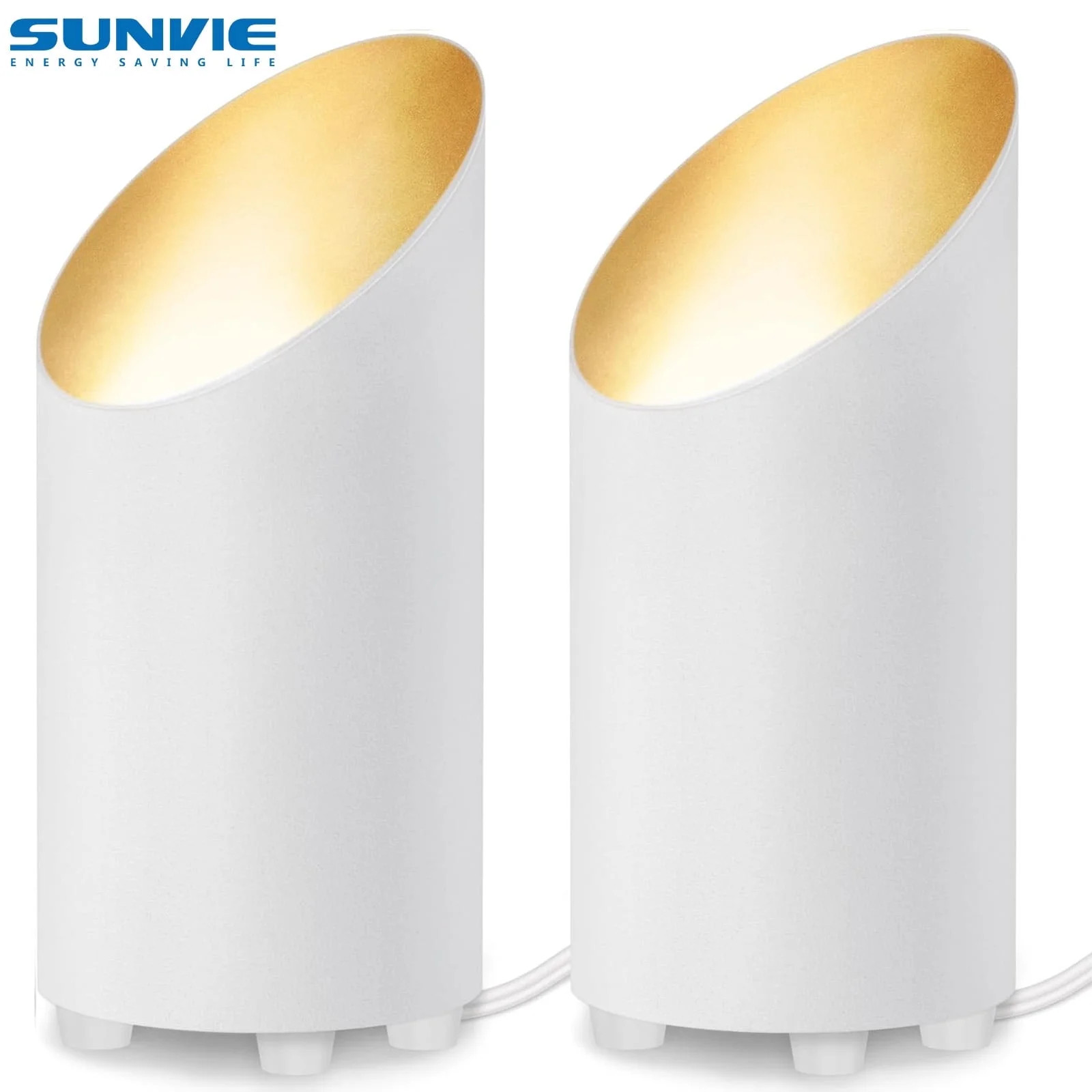 SUNVIE 2 Pack Uplighting Indoor Floor Can Light with 2700K LED GU10 Bulbs, 5W Home Accent Lightin... | Walmart (US)