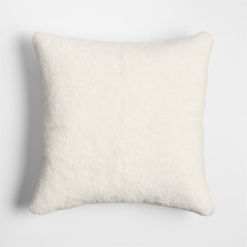 Malmo Shearling 20x20 Arctic Ivory Throw Pillow Cover + Reviews | Crate & Barrel | Crate & Barrel