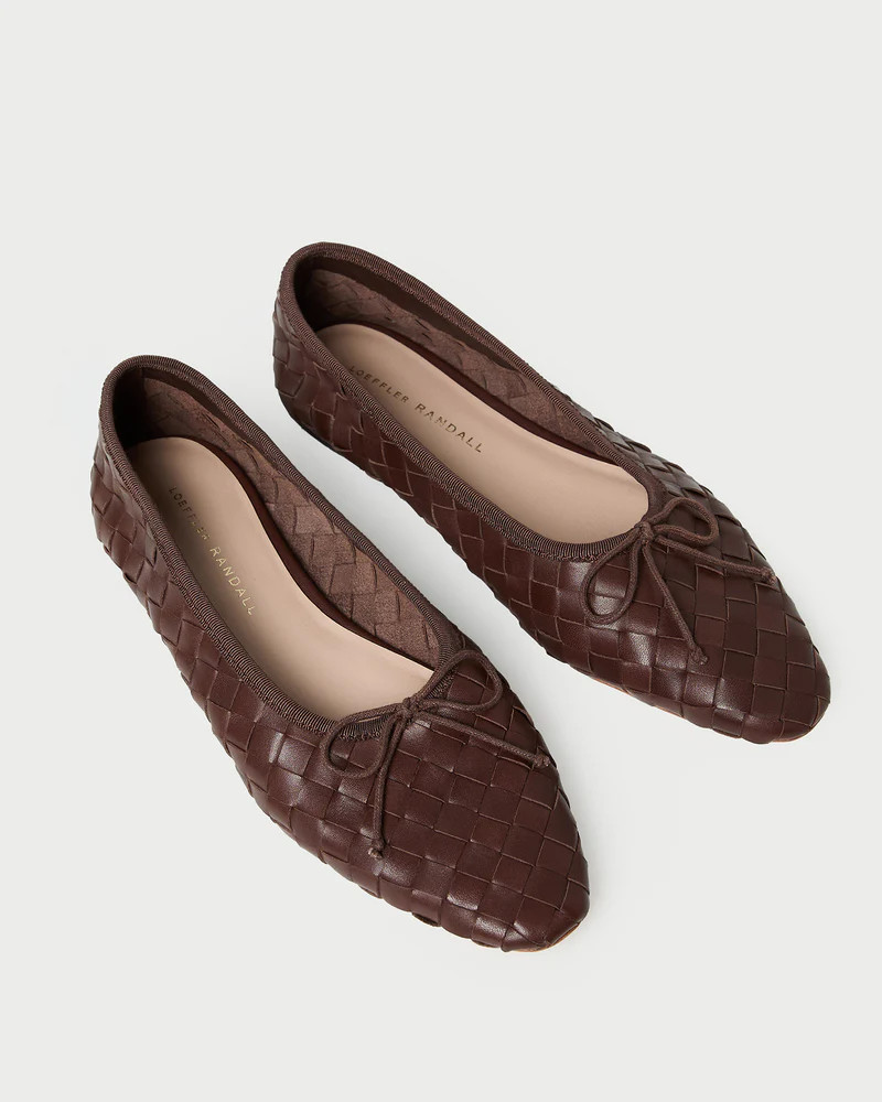 Landry Chocolate Woven Ballet Flat | Loeffler Randall