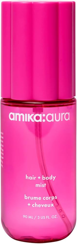 amika: aura hair and body mist | pink grapefruit, juicy apricot + warm vanilla | Amazon (US)