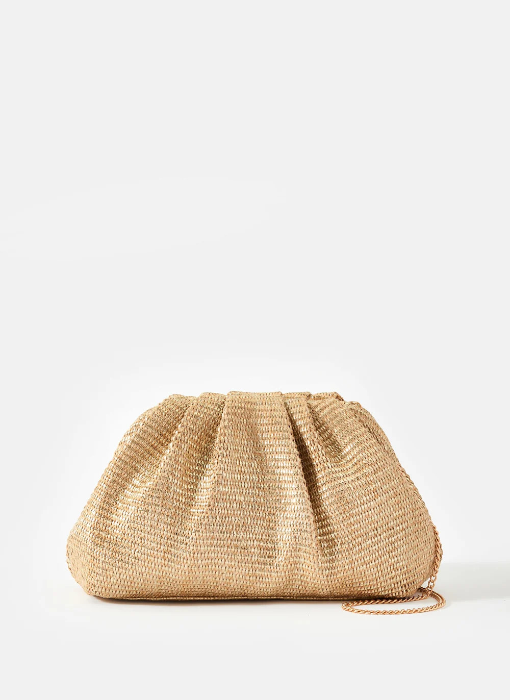 Gold Metallic Clutch Bag | Mint Velvet