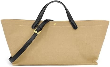 M-ioi-M 2Pcs Set, Large/XL Tote Bag with Pouch for Women, Canvas or Genuine Leather Crossbody Sho... | Amazon (US)