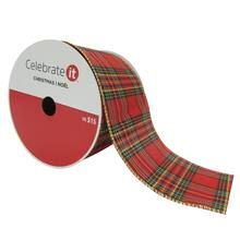 3.5" Wired Plaid Ribbon By Celebrate It™ Christmas | Michaels Stores