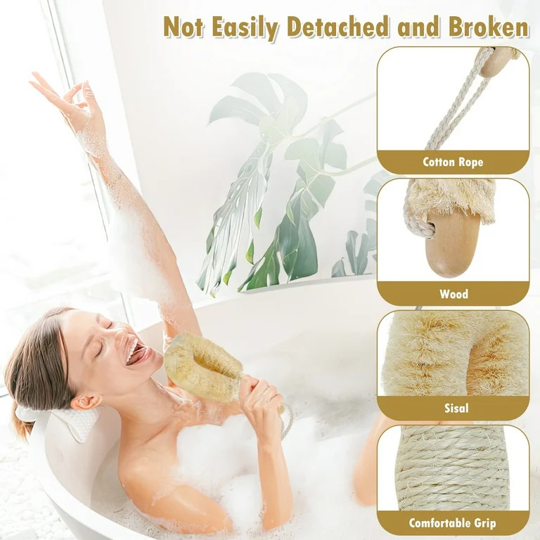 BUTORY 2 Pcs Dry Brushing Body Brush Exfoliating Brush Body Scrubber Natural Bristle Body Brush B... | Walmart (US)
