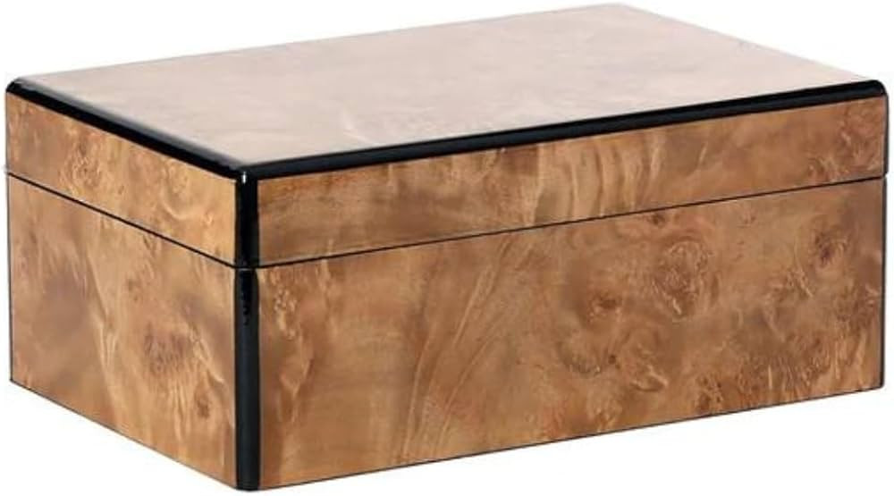 Alice Lane Burled Wood Box – Small Home Collection – Bold Design – Black Sleek Interior –... | Amazon (US)