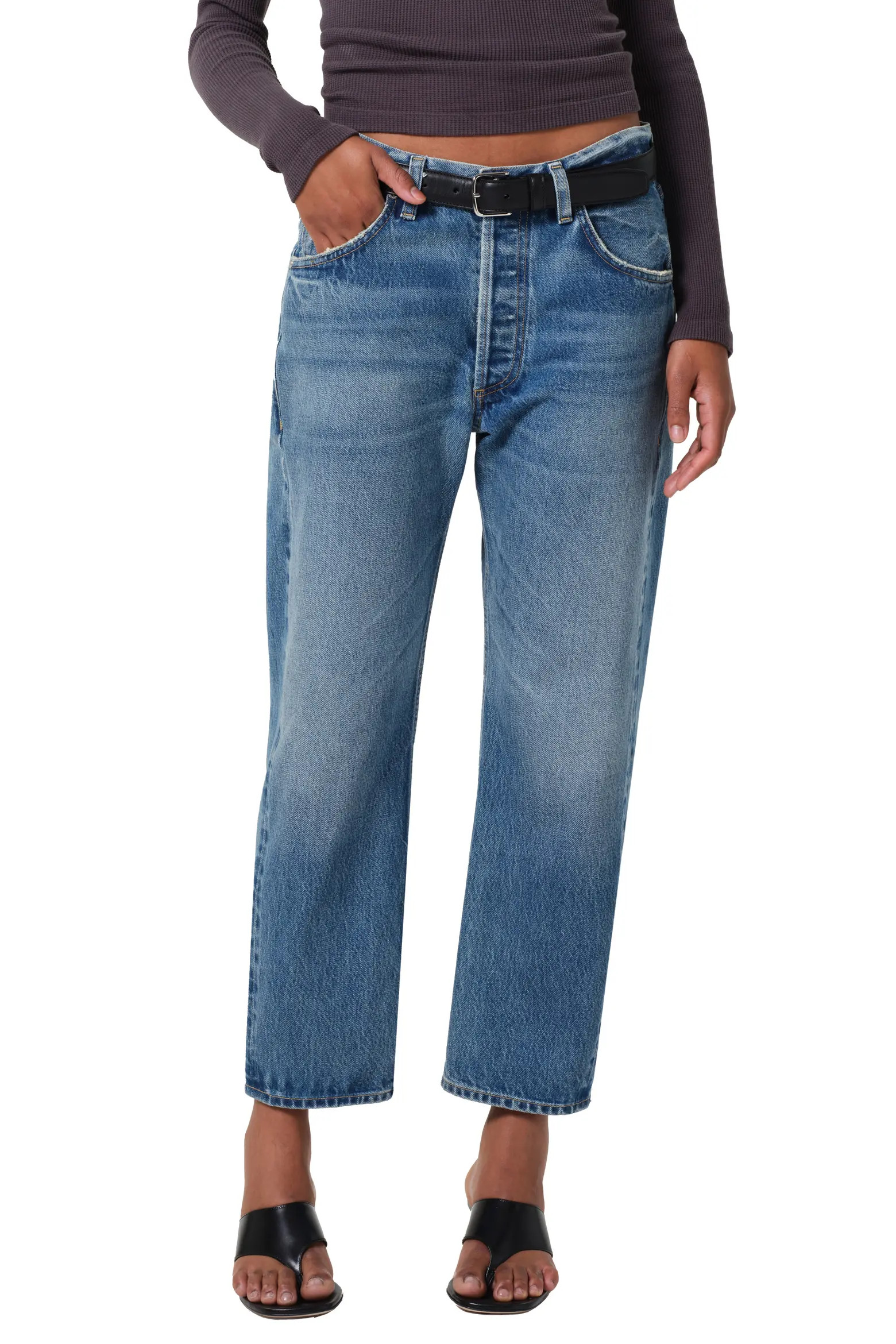 Citizens of Humanity Winslow High Waist Crop Boyfriend Jeans (Women) | Nordstrom | Nordstrom