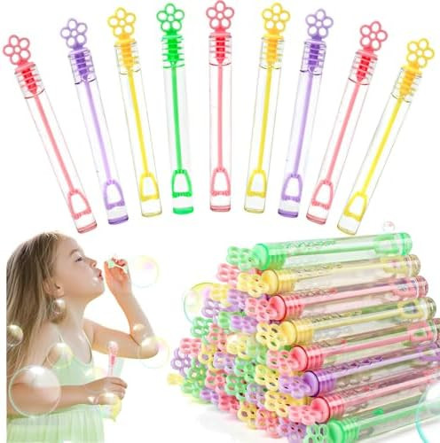 DERAYEE 36PCS Mini Bubble Wands for Kids Bulk, Flower Bubble Party Favors Toys for Birthday Weddi... | Amazon (US)