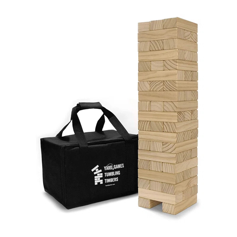 Yard Games Giant Tumbling Timbers Wood Stacking Party Tailgate Backyard Game Indoor Outdoor with ... | Wayfair North America