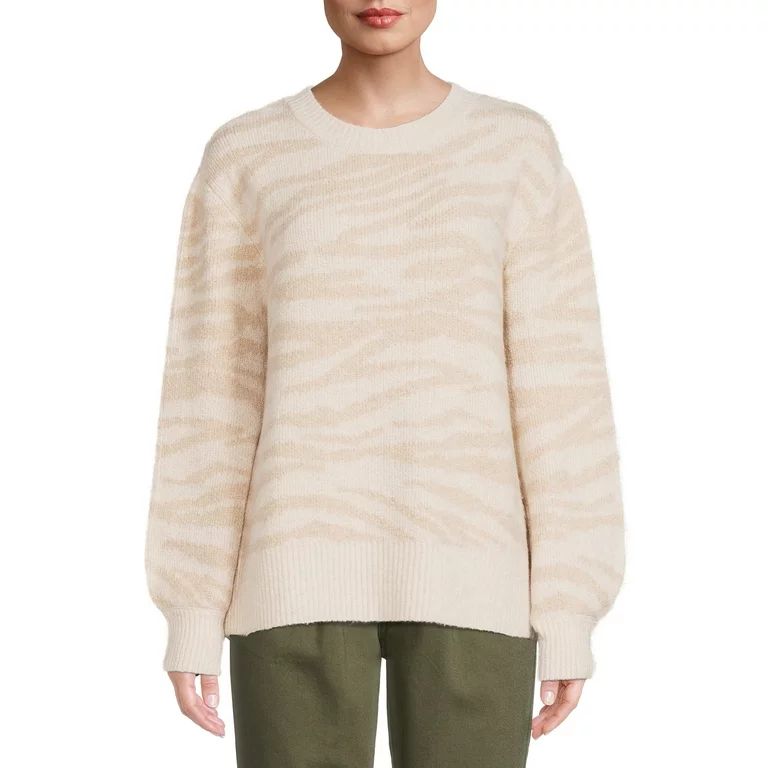 Bohemian Rose Women's Jacquard Pullover Sweater | Walmart (US)