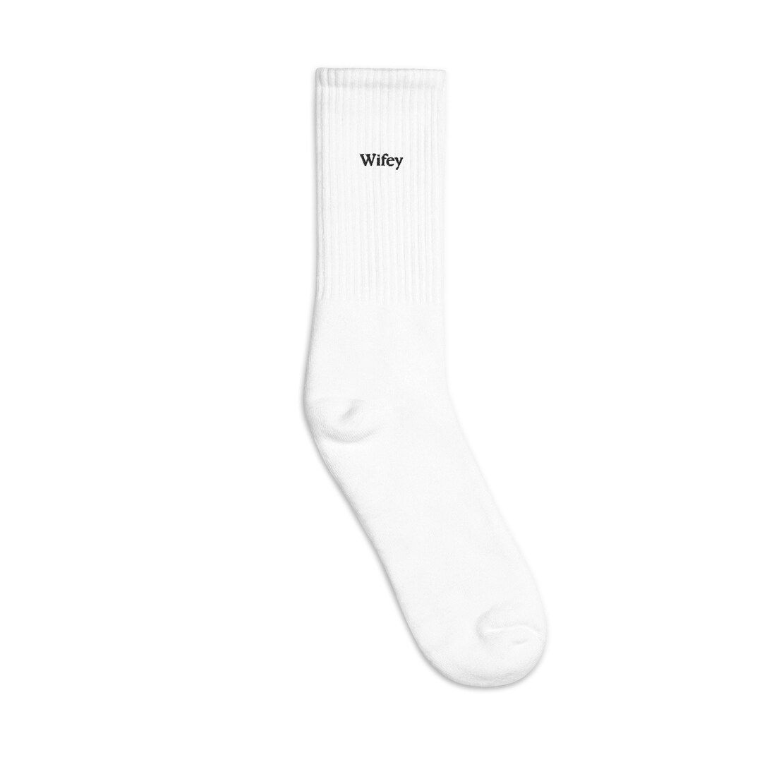 Wifey Embroidered Socks - Etsy | Etsy (US)