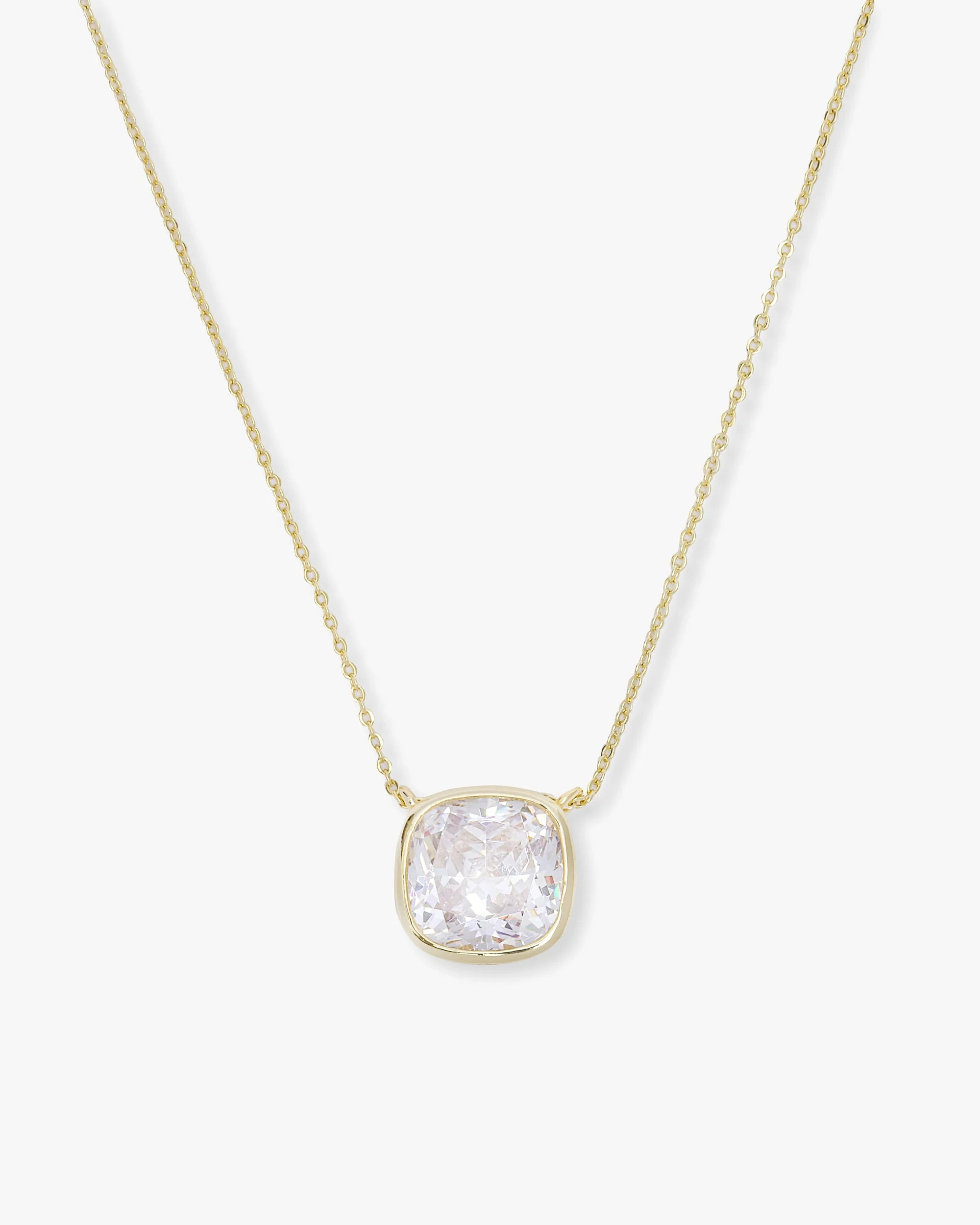 Duchess Pendant Necklace - Gold|White Diamondettes | Melinda Maria Jewelry