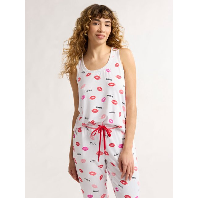 Joyspun Women's and Women’s Plus Hacci Knit Sleep Tank Top, Sizes XS to 3X | Walmart (US)