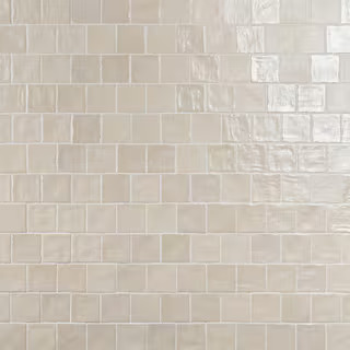 Amagansett Sand Dune Cream 4 in. x 4 in. Mixed Finish Ceramic Wall Tile (5.38 sq. ft. / case) | The Home Depot