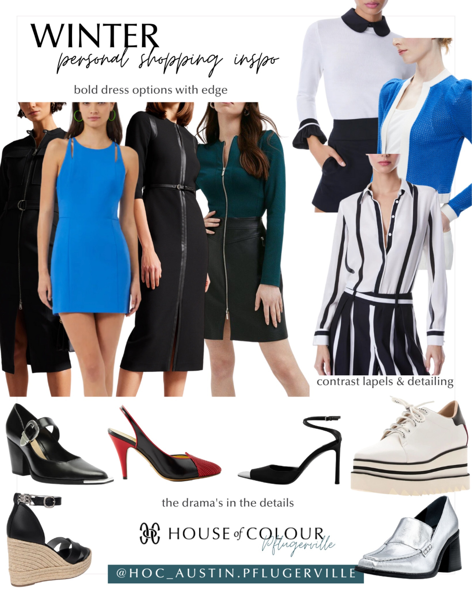 #hocwinter inspiration — a little bit of drama and edge 

House of Colour Winter
Heels
Contrast lapels 
Contrast detailing 

#LTKFind #LTKworkwear #LTKstyletip