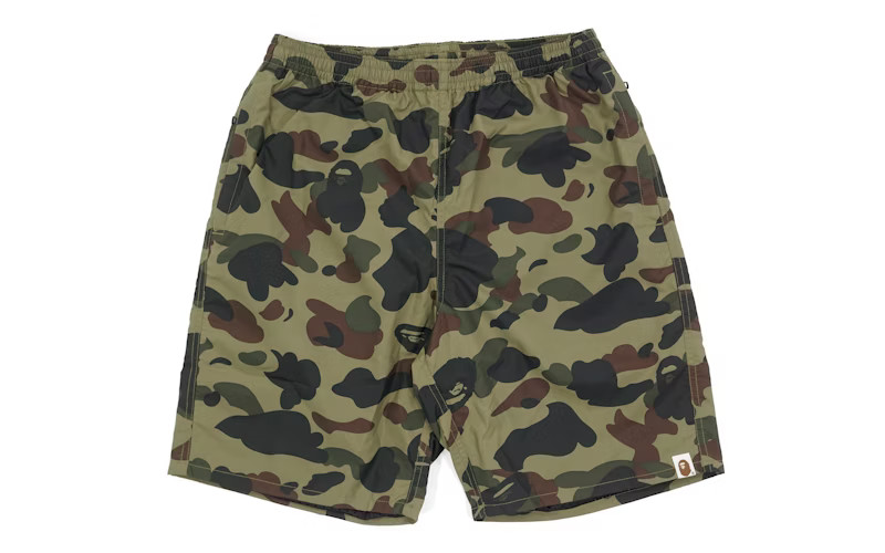 BAPE 1st Camo Beach Shorts Green | StockX
