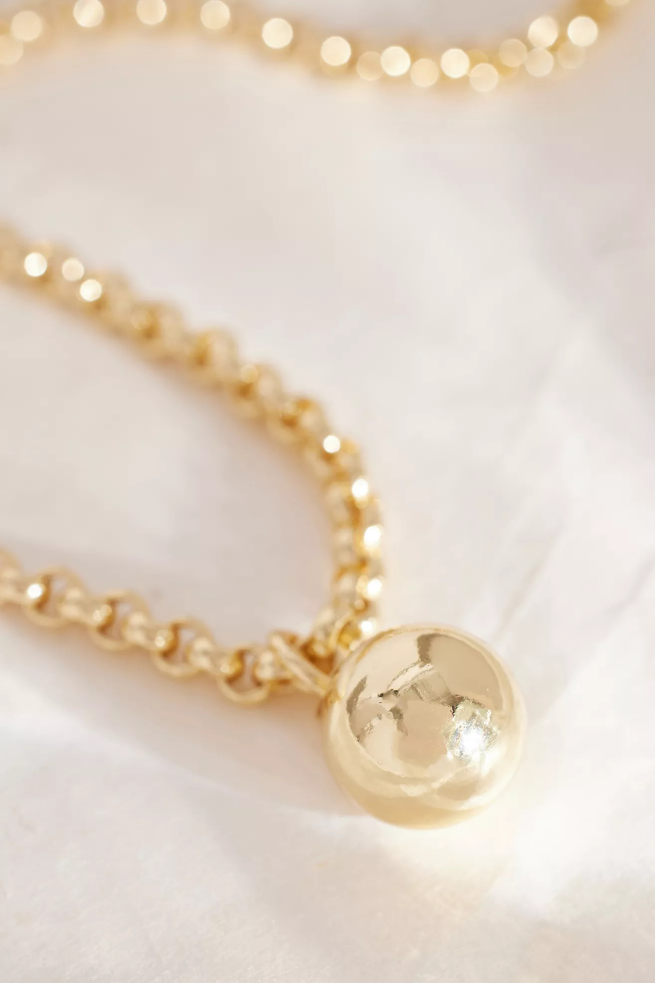 Ball-Pendant Long Chain Necklace | Anthropologie (UK)