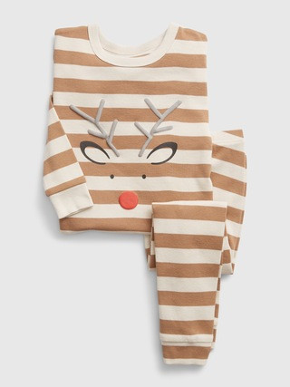 babyGap 100% Organic Cotton Reindeer PJ Set | Gap (US)